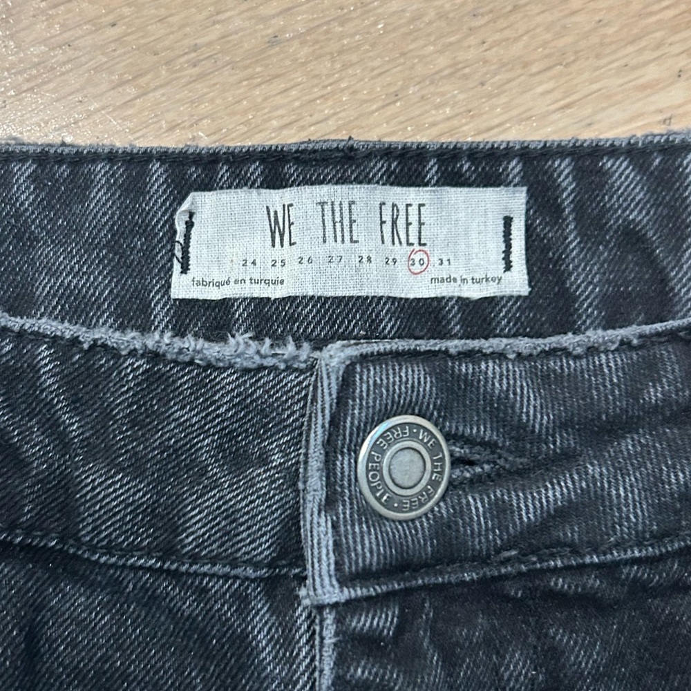 Free People Black tapered straight Jeans‎ size 30 - Picture 3 of 3